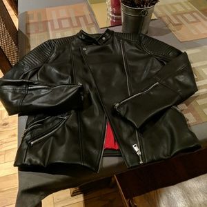 Faux Leather Moto Jacket